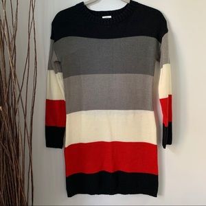 Blue Rain Pullover Knit Sweater Tunic Colorblock Women’s XXS